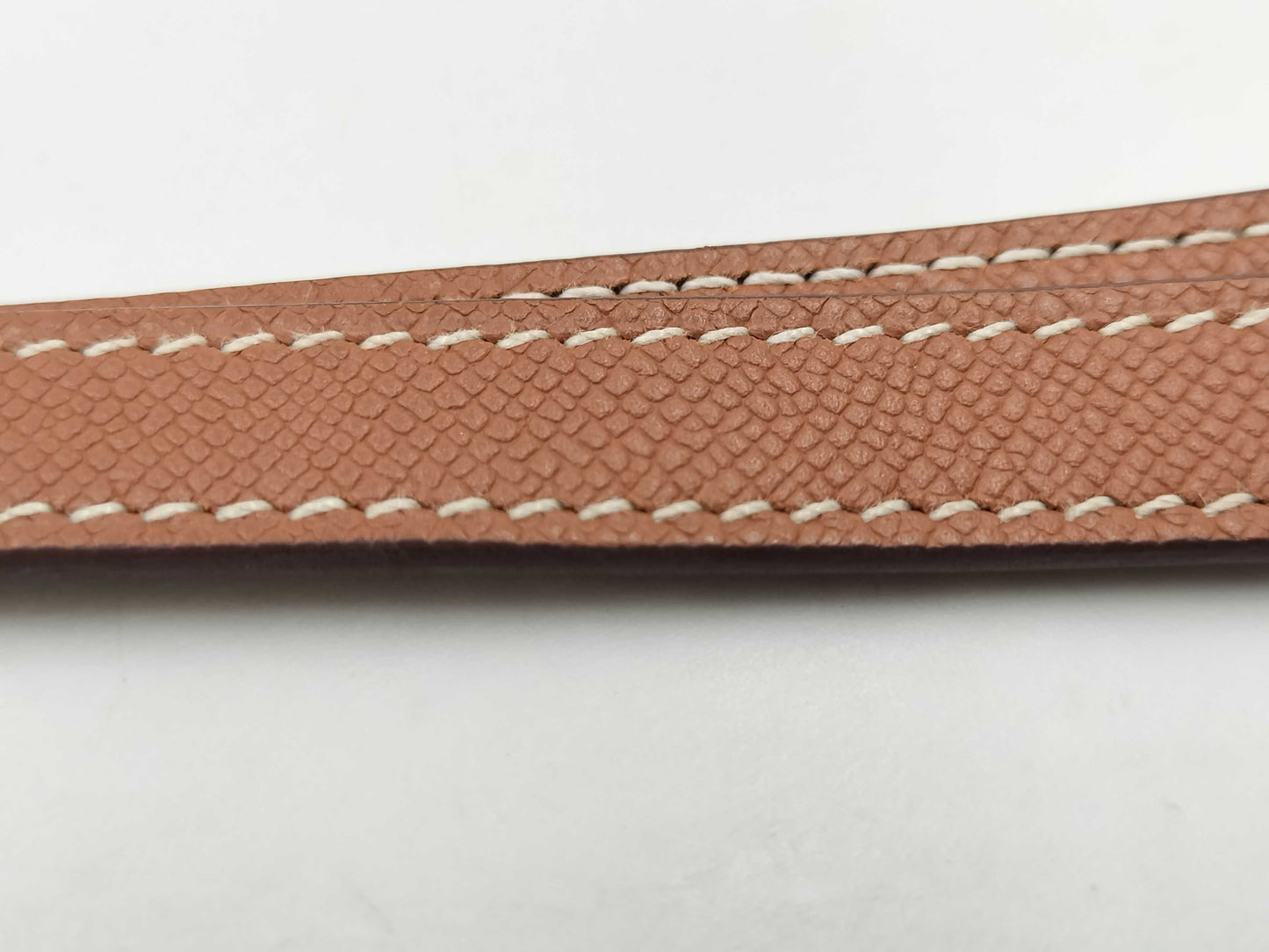 HERMES Evelyn TPMK Stamped Taurillon Leather Shoulder Bag with Silver Hardware and Red Strap