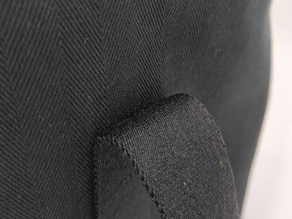 Hermes Valparaiso MM Canvas x Leather Black SV Fittings Tote Bag