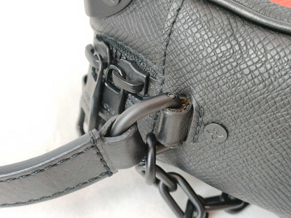 LOUIS VUITTON Taiga Mini Soft Trunk Mini Noir x Rainbow M30351 RFID Shoulder Bag