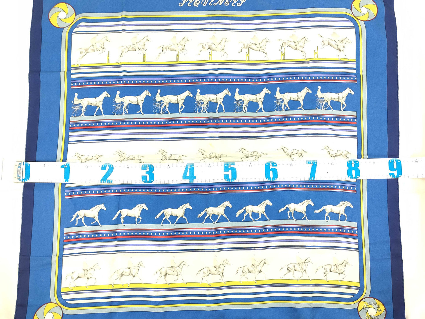 HERMES Carré Hermès Carré 90 SEQUENCES Silk Blue Multi Other Accessories