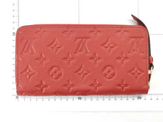 LOUIS VUITTON Monogram Empreinte Zippy Wallet in Oriann Red M60547 SP2168 Wallet