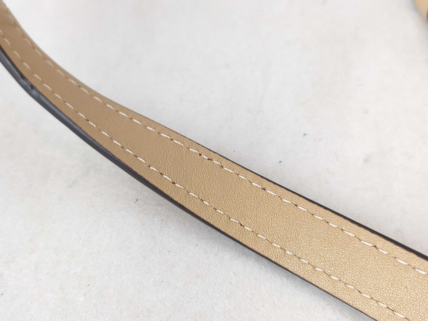 COACH Faye Drawstring Shoulder Bag in Beige Leather