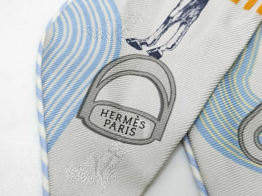 HERMES Twilly Hermès Twilly Garde Robe Pop Silk Argento x Multicolor Scarf