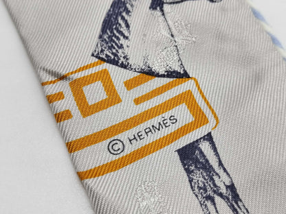 HERMES Twilly Hermès Twilly Garde Robe Pop Silk Argento x Multicolor Scarf