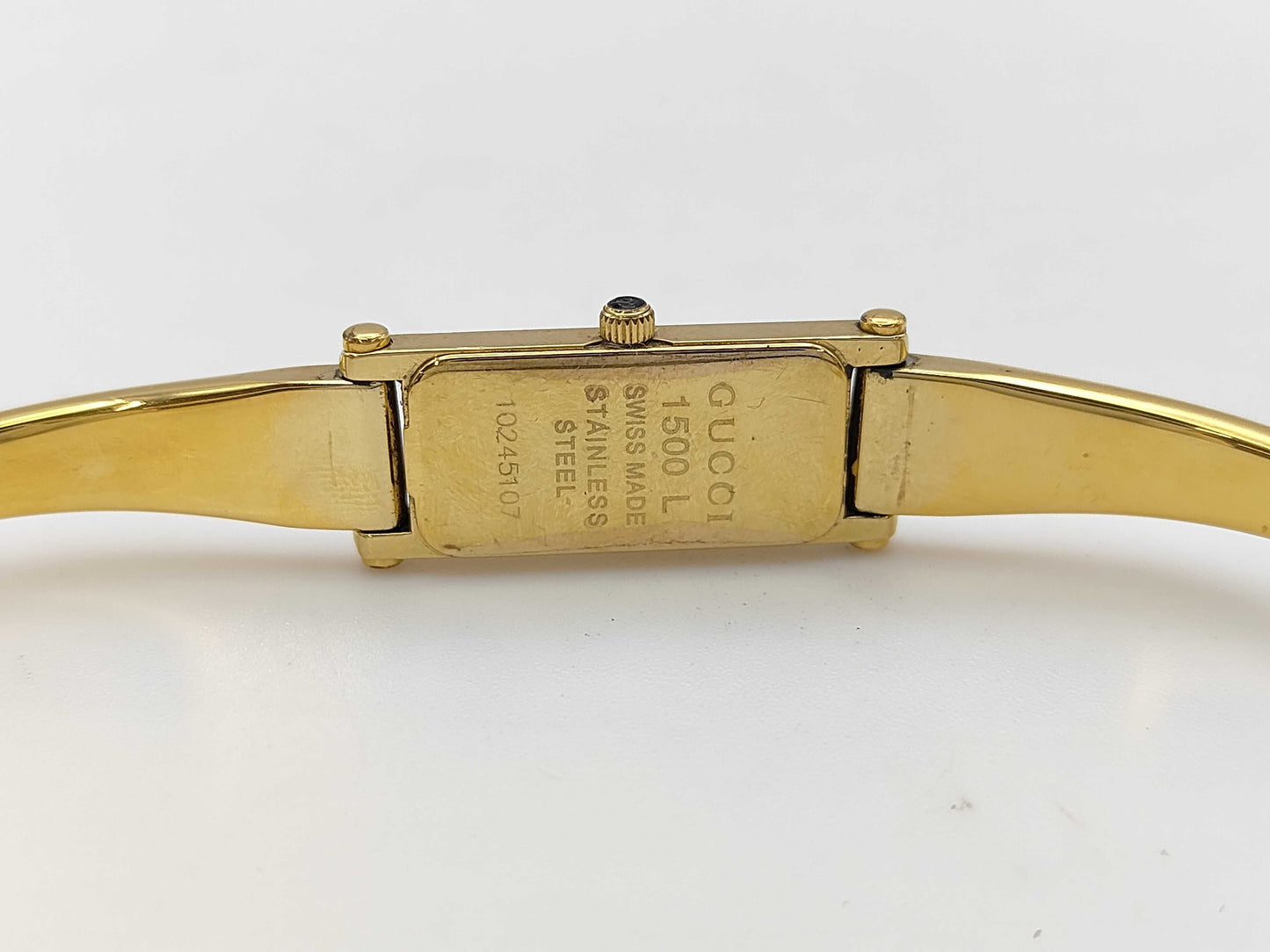 GUCCI 1500L 10245107 Quartz Gold Dial Women's Watch