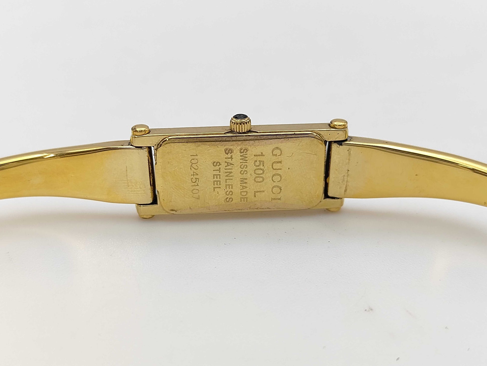 GUCCI 1500L 10245107 Quartz Gold Dial Women's Watch