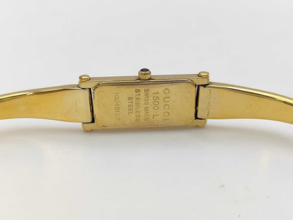 GUCCI 1500L 10245107 Quartz Gold Dial Women's Watch