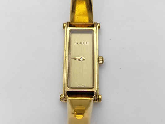 GUCCI 1500L 10245107 Quartz Gold Dial Women's Watch