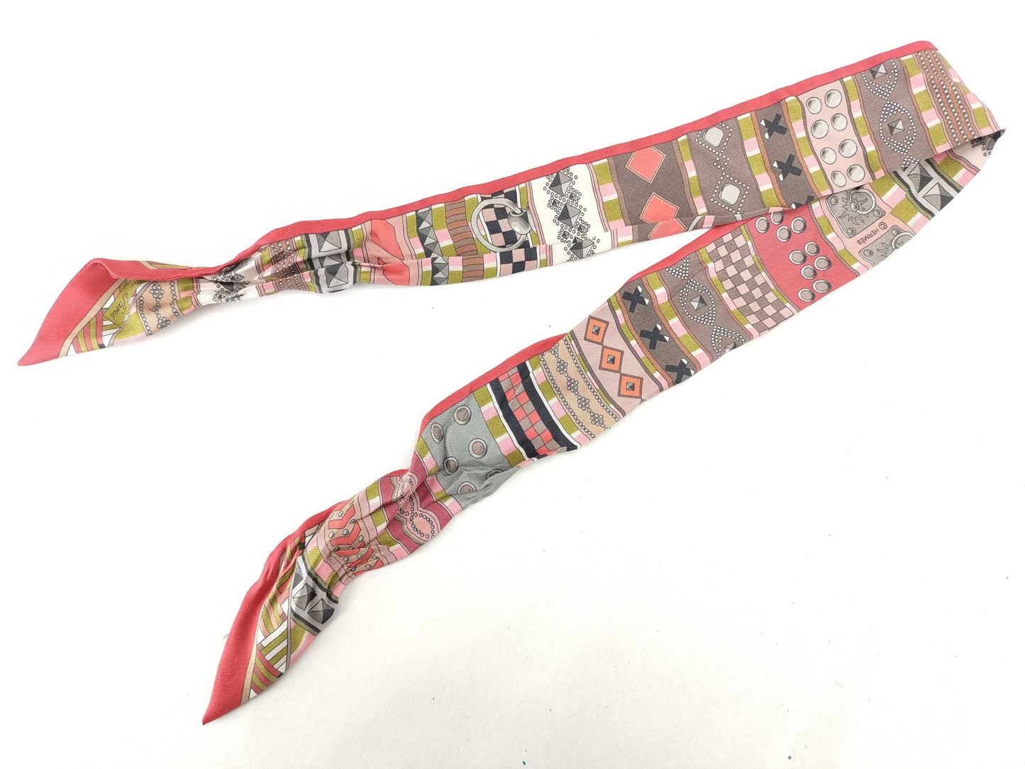 HERMES Twilly Hermes Twilly COLLIERS DE CHIENS Silk Red Multi Other Accessories