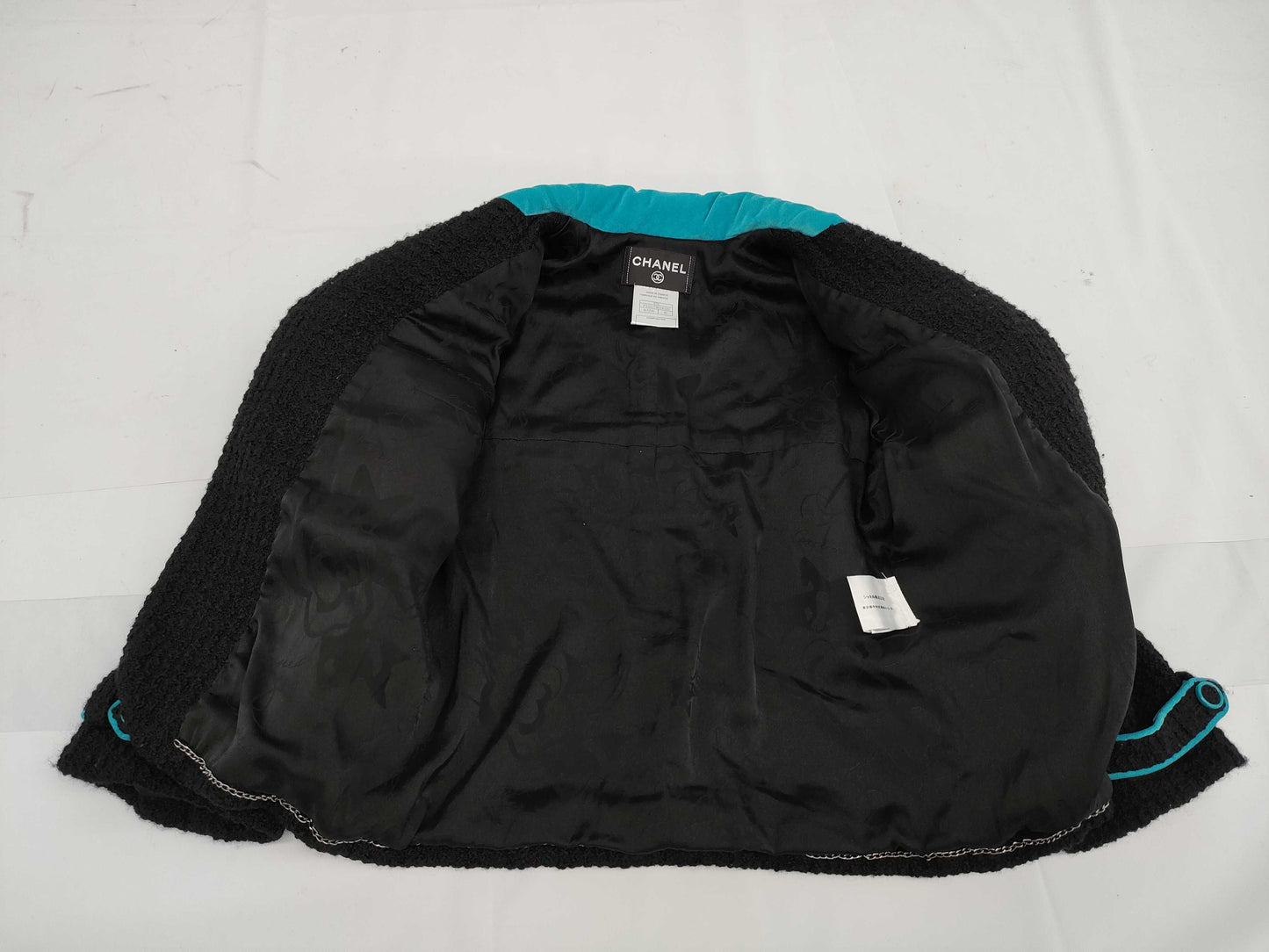 CHANEL Fall/Winter Wool Jacket, Black/Blue, #36 07A