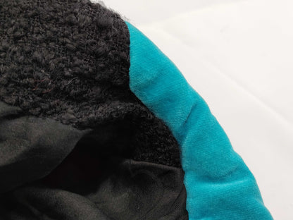 CHANEL Fall/Winter Wool Jacket, Black/Blue, #36 07A