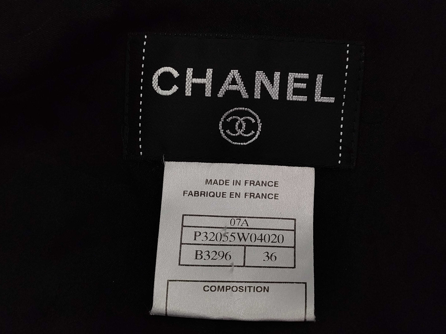 CHANEL Fall/Winter Wool Jacket, Black/Blue, #36 07A