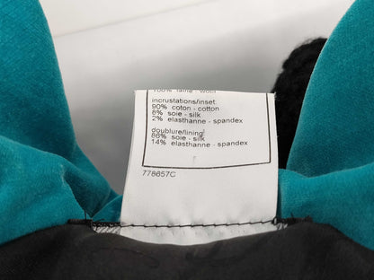 CHANEL Fall/Winter Wool Jacket, Black/Blue, #36 07A