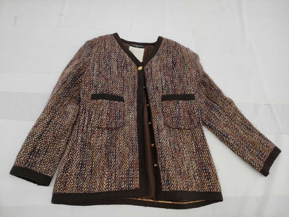 CHANEL Fall/Winter Jacket, Beige Multi x Brown #36