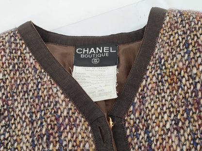 CHANEL Fall/Winter Jacket, Beige Multi x Brown #36