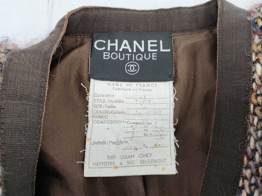 CHANEL Fall/Winter Jacket, Beige Multi x Brown #36