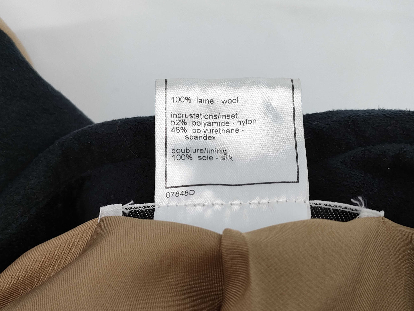 CHANEL Fall/Winter Wool Coat, Beige x Black, #36, 98A