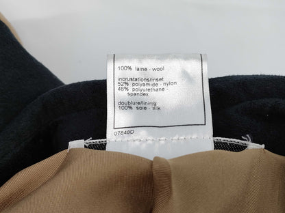 CHANEL Fall/Winter Wool Coat, Beige x Black, #36, 98A