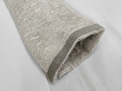CHANEL Fall/Winter Tweed Jacket, Polyester/Rayon/Wool/Nylon, White/Silver, 99A Jacket
