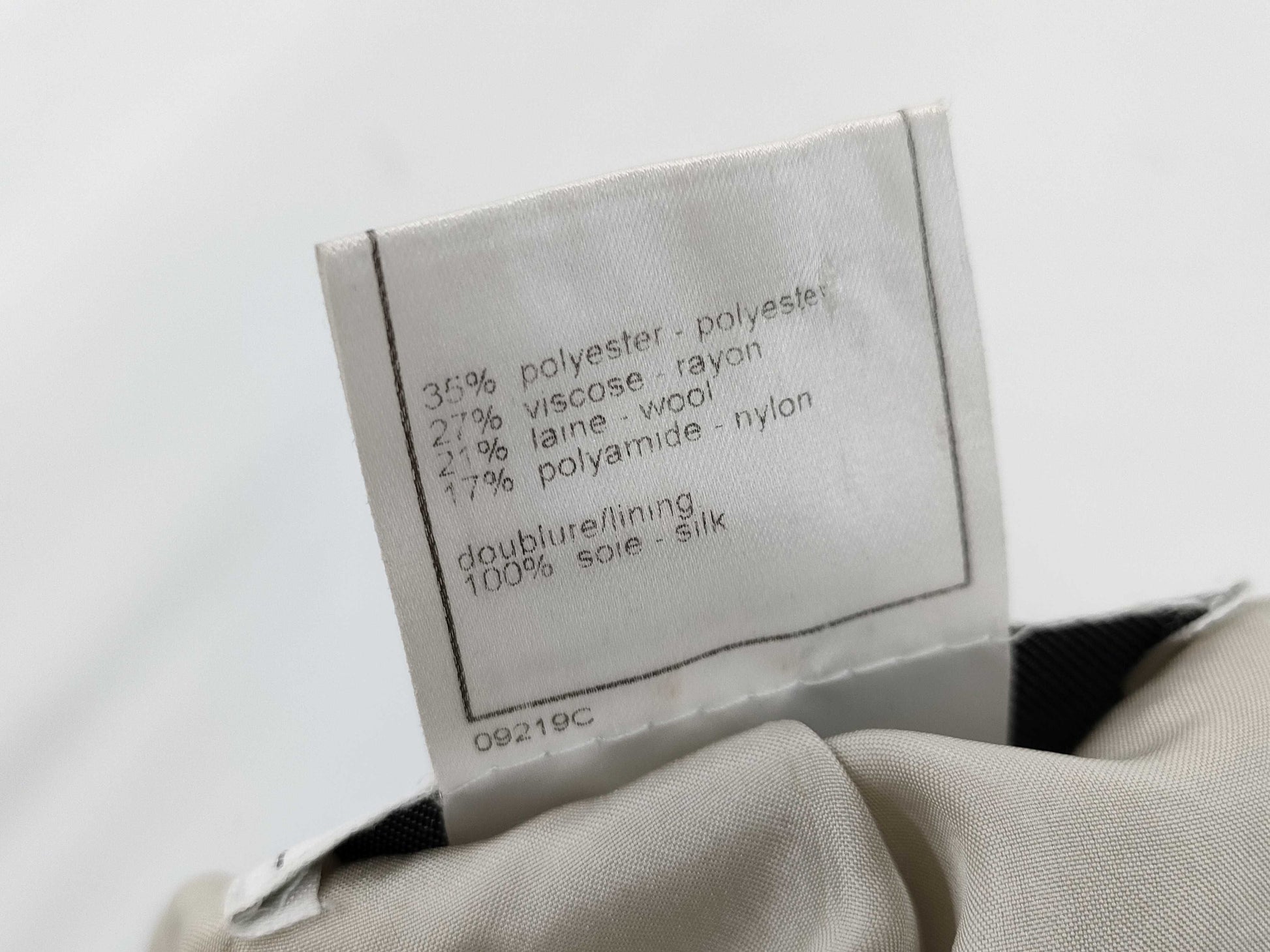 CHANEL Fall/Winter Tweed Jacket, Polyester/Rayon/Wool/Nylon, White/Silver, 99A Jacket