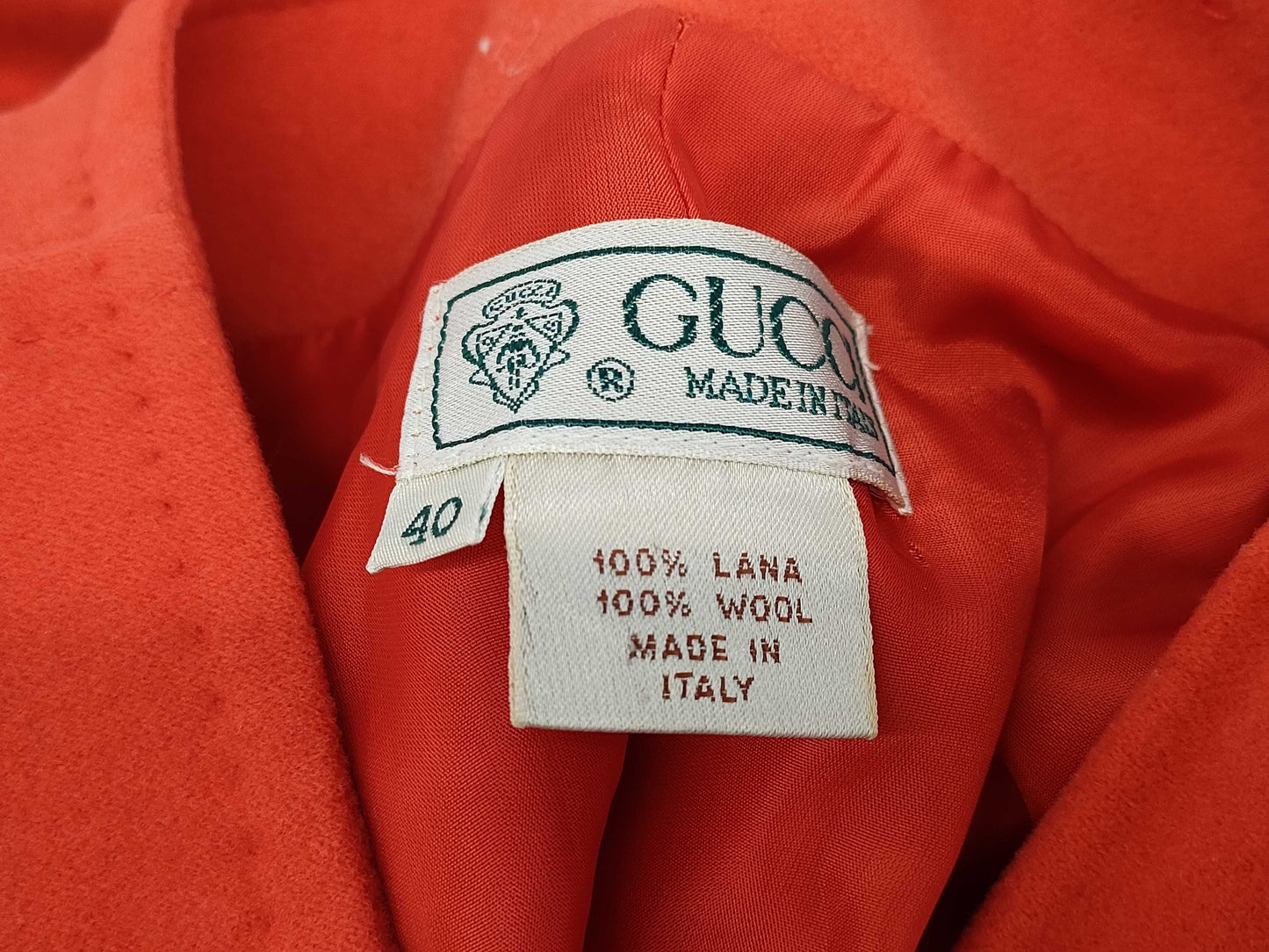 GUCCI Fall/Winter Wool Coat, Orange, #40