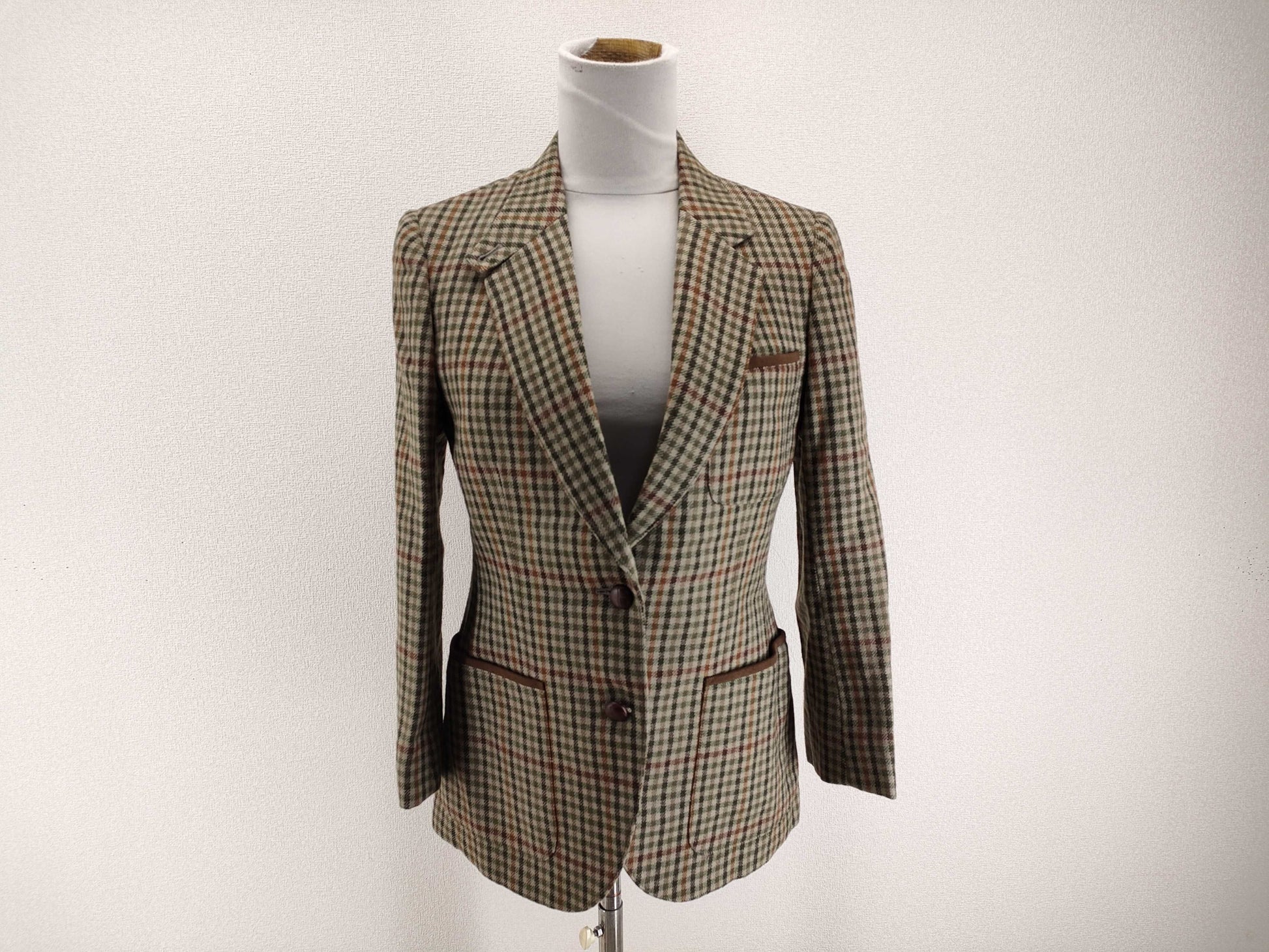 Burberrys Fall/Winter Check Jacket Wool Beige Multi Jacket