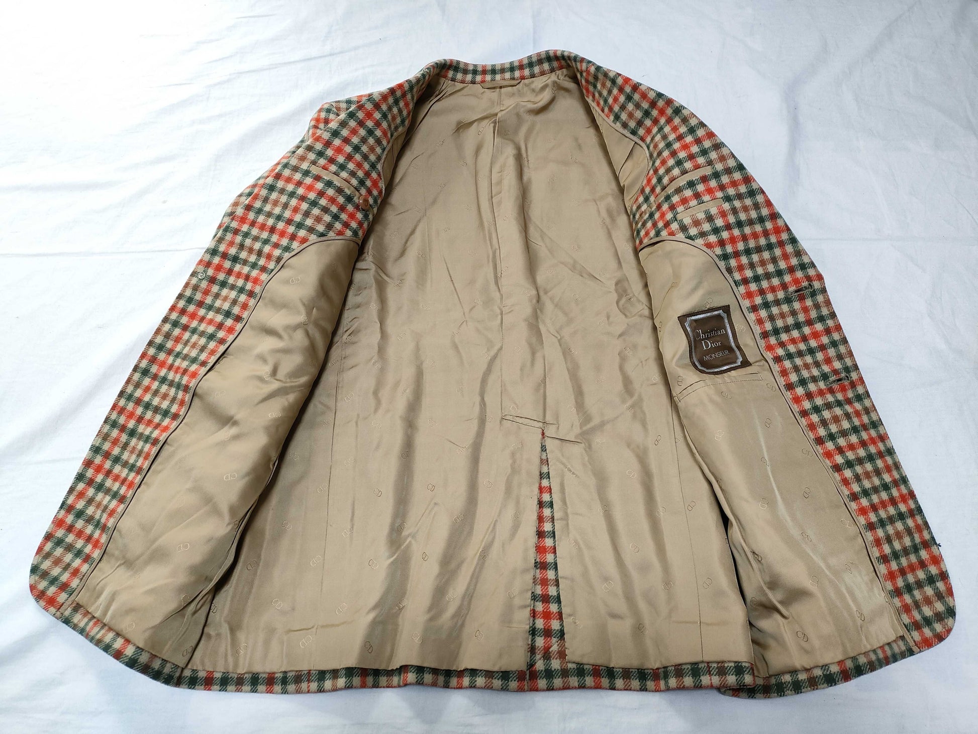Dior Fall/Winter Jacket Wool Beige x Orange x Green #M Jacket