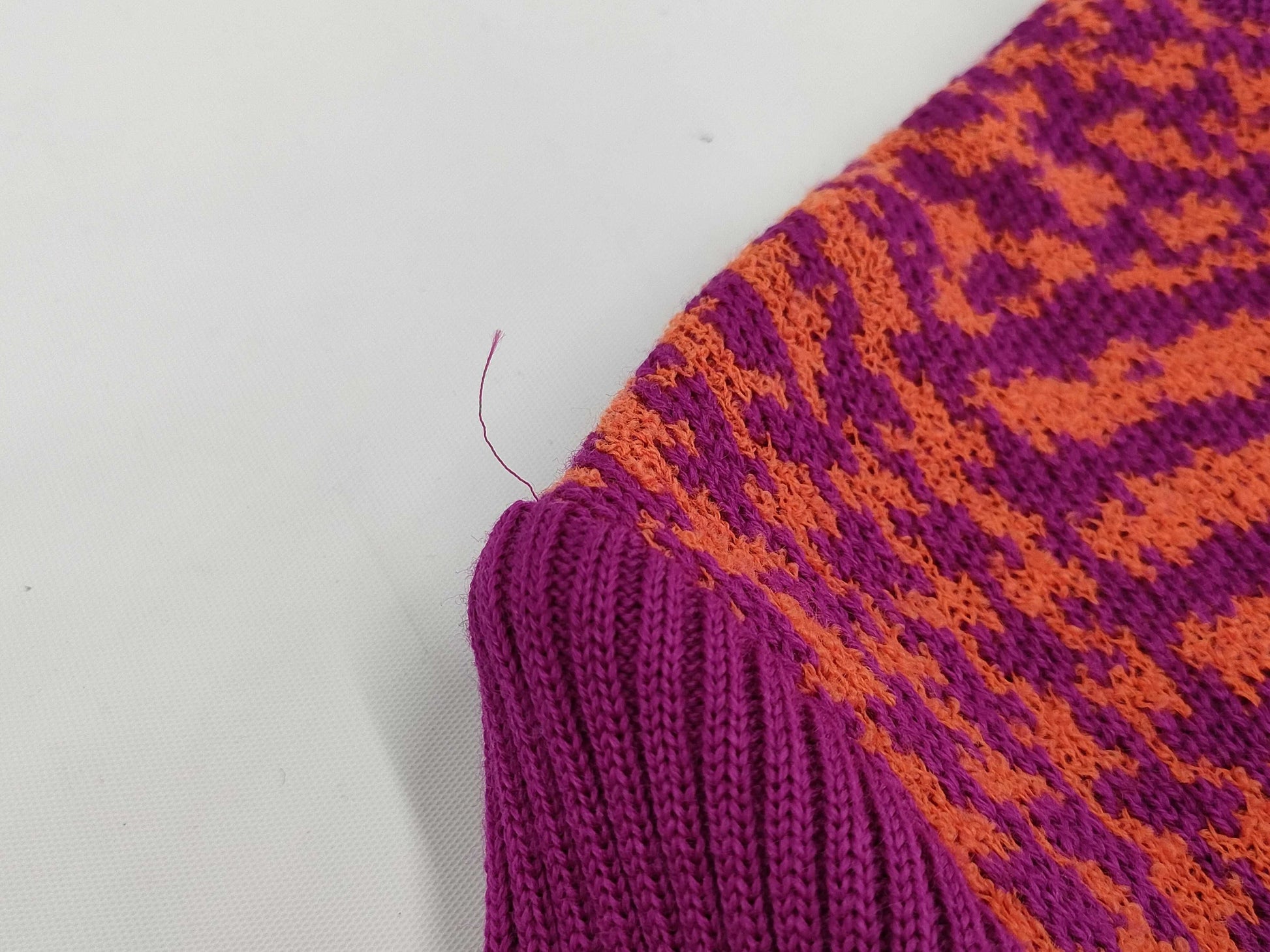 Yves Saint Laurent Fall/Winter Jacket x High Neck Dress Set Up Wool x Acrylic x Nylon Purple x Orange #L Other Apparel