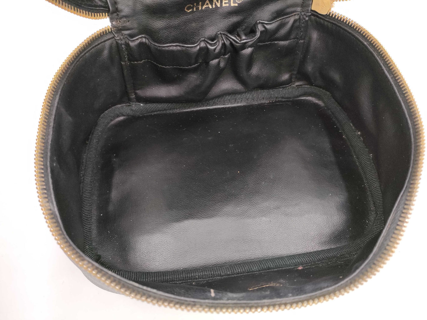 CHANEL Caviar Skin Black Vanity Bag