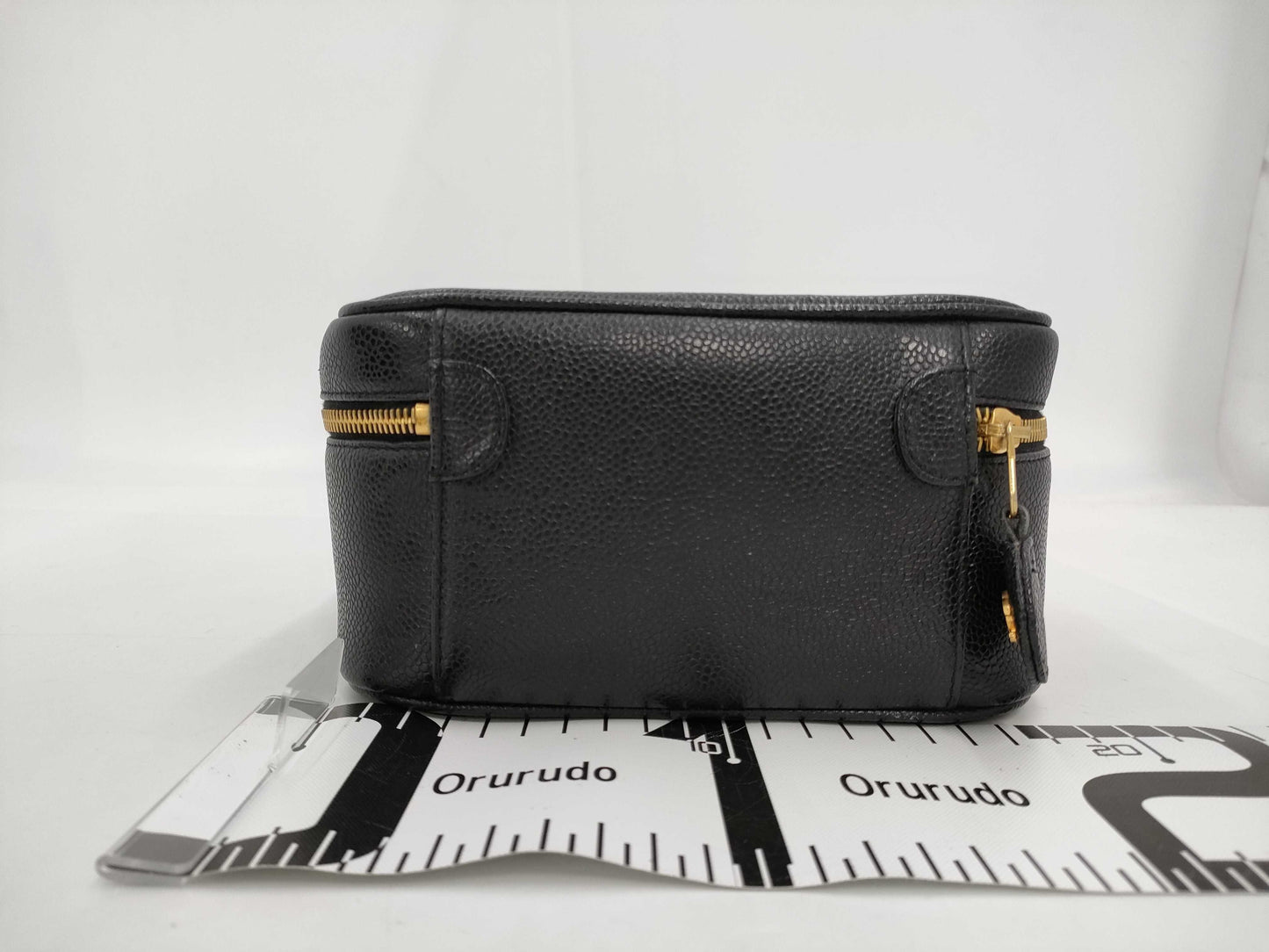 CHANEL Caviar Skin Black Vanity Bag