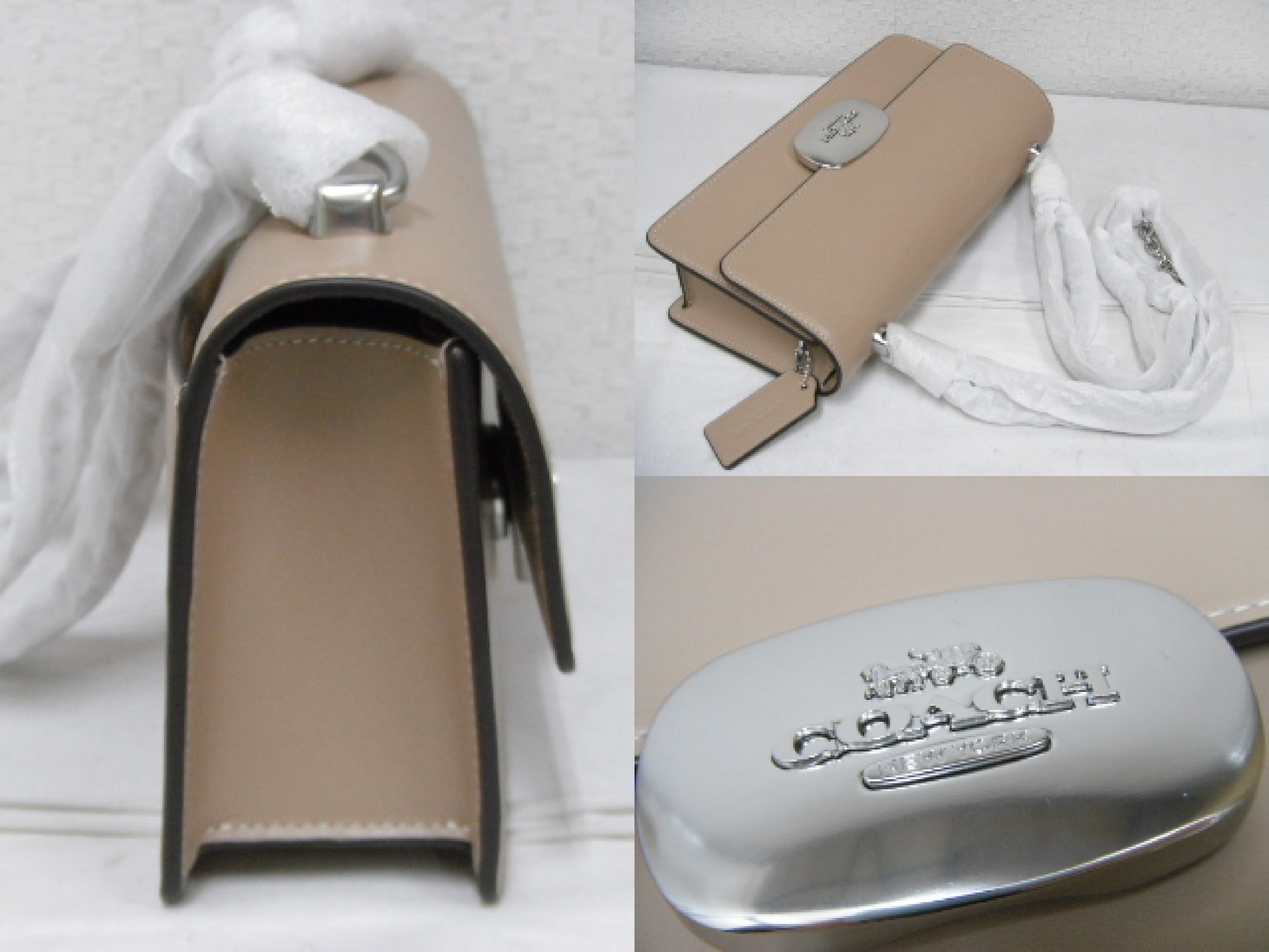 COACH CP008 Leather Shoulder Bag Shoulder Bag