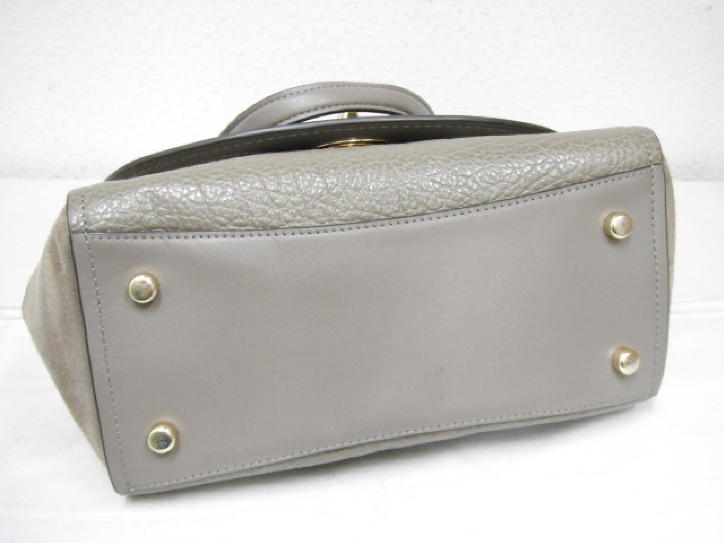 COACH Leather x Suede Leather Handbag with Shoulder F22348 Handbag