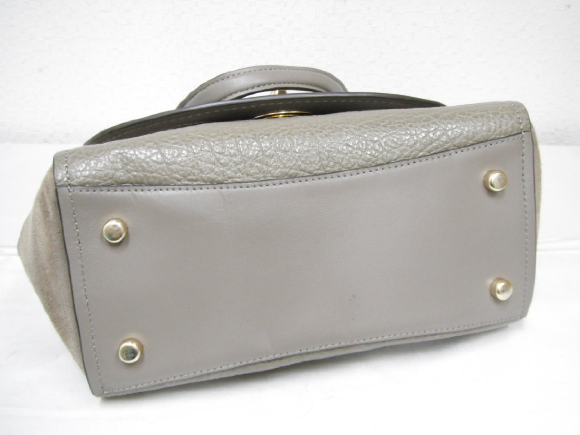 COACH Leather x Suede Leather Handbag with Shoulder F22348 Handbag