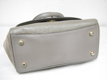 COACH Leather x Suede Leather Handbag with Shoulder F22348 Handbag