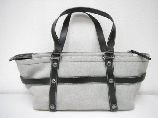 BURBERRY Blue Label Handbag Leather x Canvas Handbag