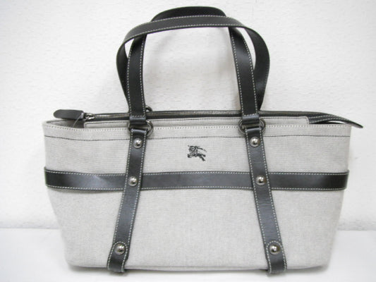BURBERRY Blue Label Handbag Leather x Canvas Handbag