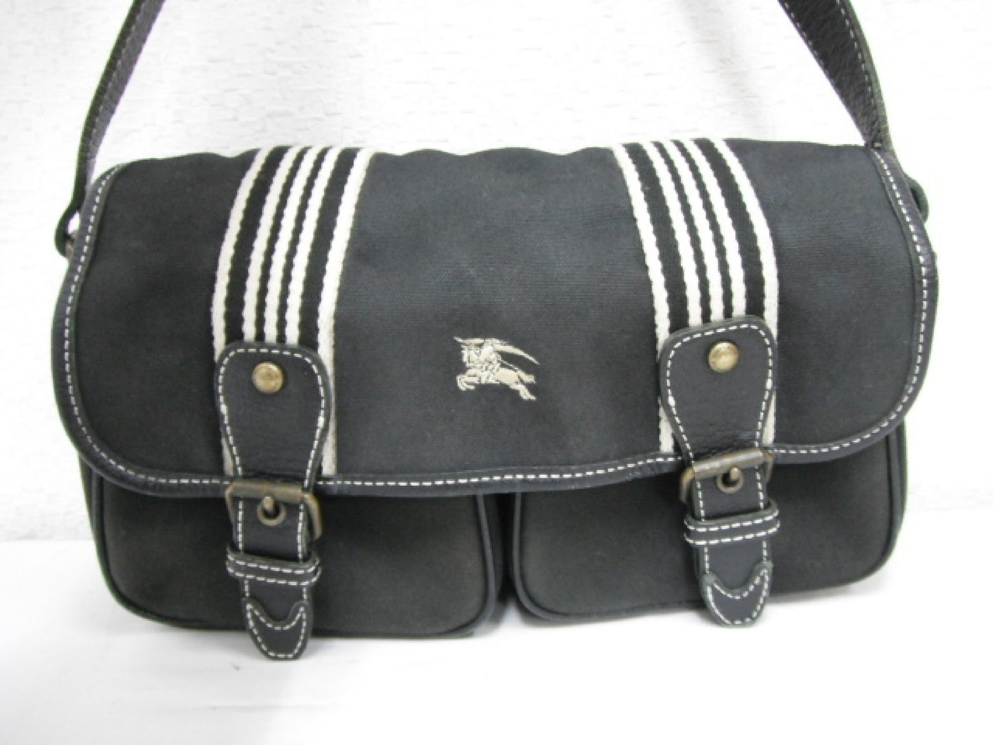 BURBERRY Blue Label Shoulder Bag Leather x Canvas Shoulder Bag