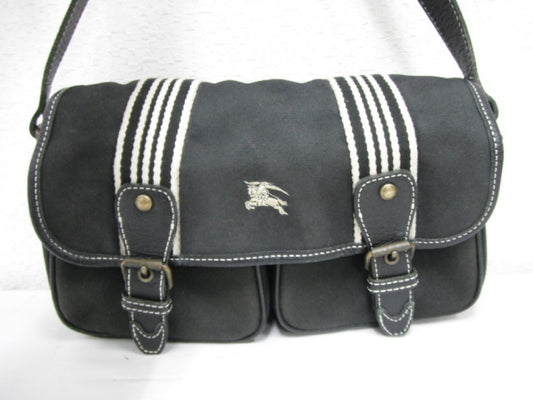 BURBERRY Blue Label Shoulder Bag Leather x Canvas Shoulder Bag