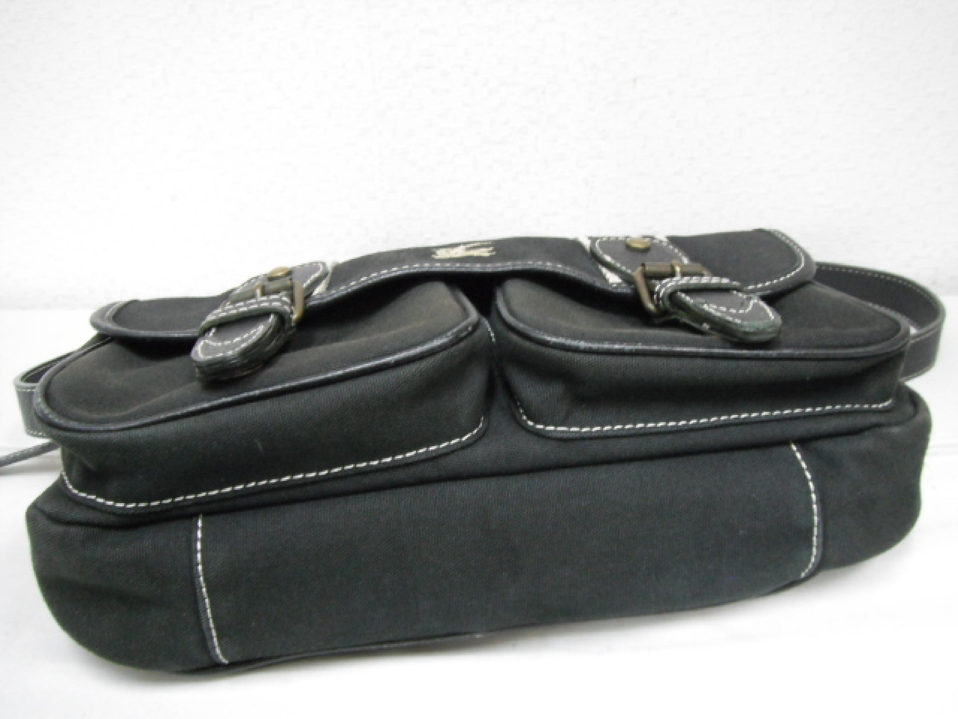 BURBERRY Blue Label Shoulder Bag Leather x Canvas Shoulder Bag