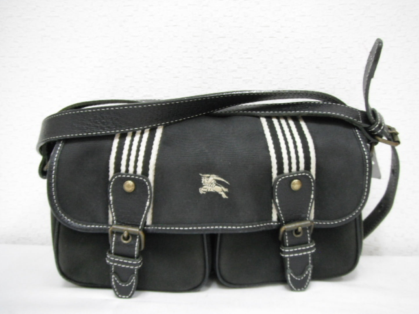 BURBERRY Blue Label Shoulder Bag Leather x Canvas Shoulder Bag