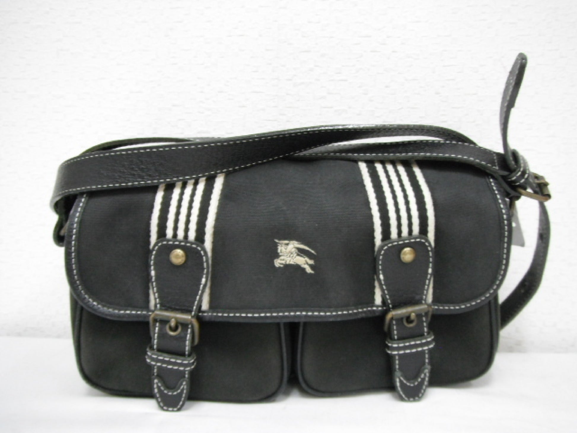 BURBERRY Blue Label Shoulder Bag Leather x Canvas Shoulder Bag