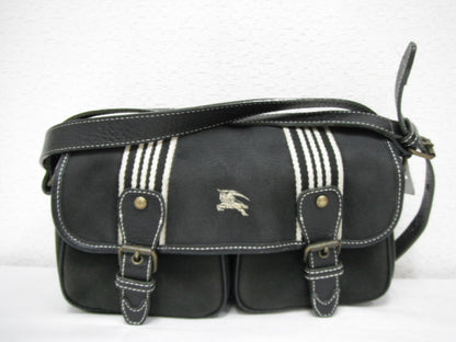 BURBERRY Blue Label Shoulder Bag Leather x Canvas Shoulder Bag