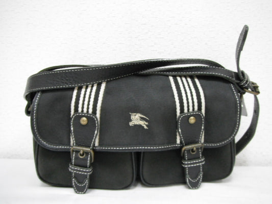 BURBERRY Blue Label Shoulder Bag Leather x Canvas Shoulder Bag