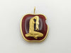 Carrera y Carrera Apple Motif Adam and Eve Colored Stone Pendant Top 750 11.3g 
