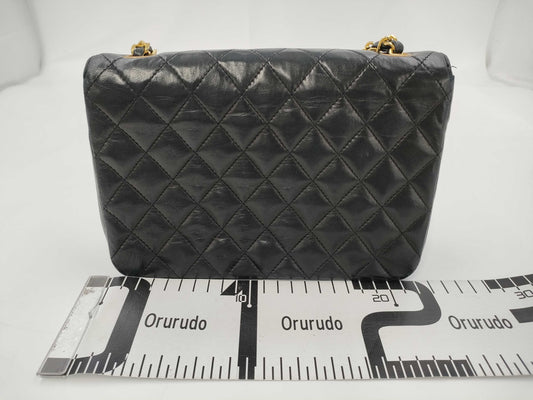 CHANEL CHANEL Lambskin Matrasse Chain Shoulder Bag Black Shoulder Bag Handbag