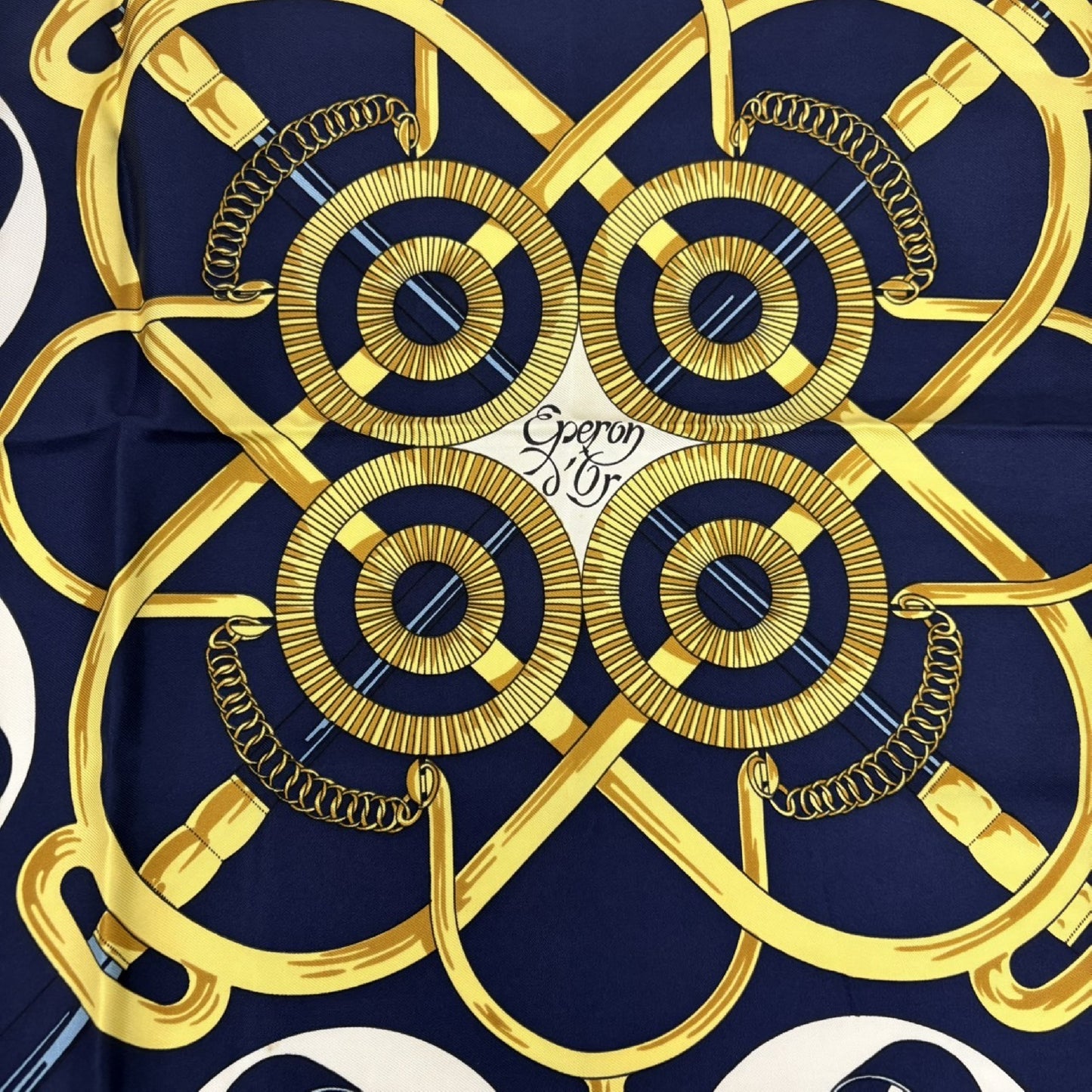 HERMES Golden Spur Scarf