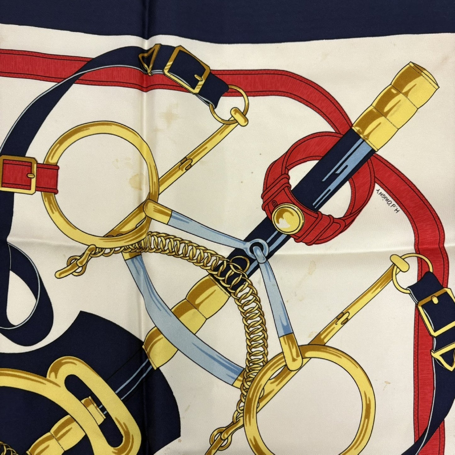 HERMES Golden Spur Scarf