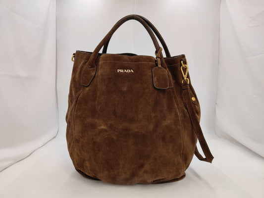 PRADA Prada Suede 2-Way Tote Bag