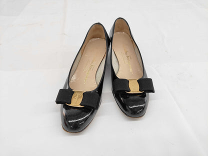 Salvatore Ferragamo Gold Pumps, Size 4.5