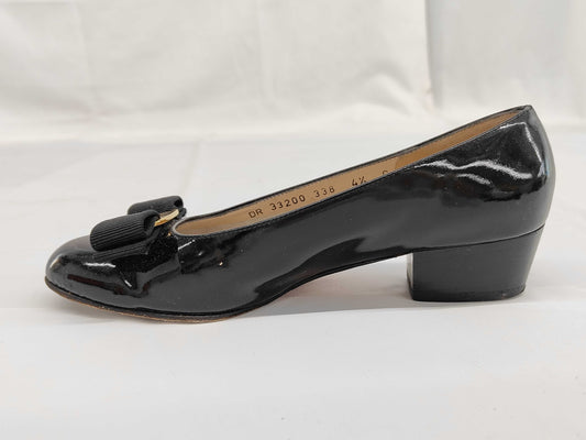Salvatore Ferragamo Gold Pumps, Size 4.5